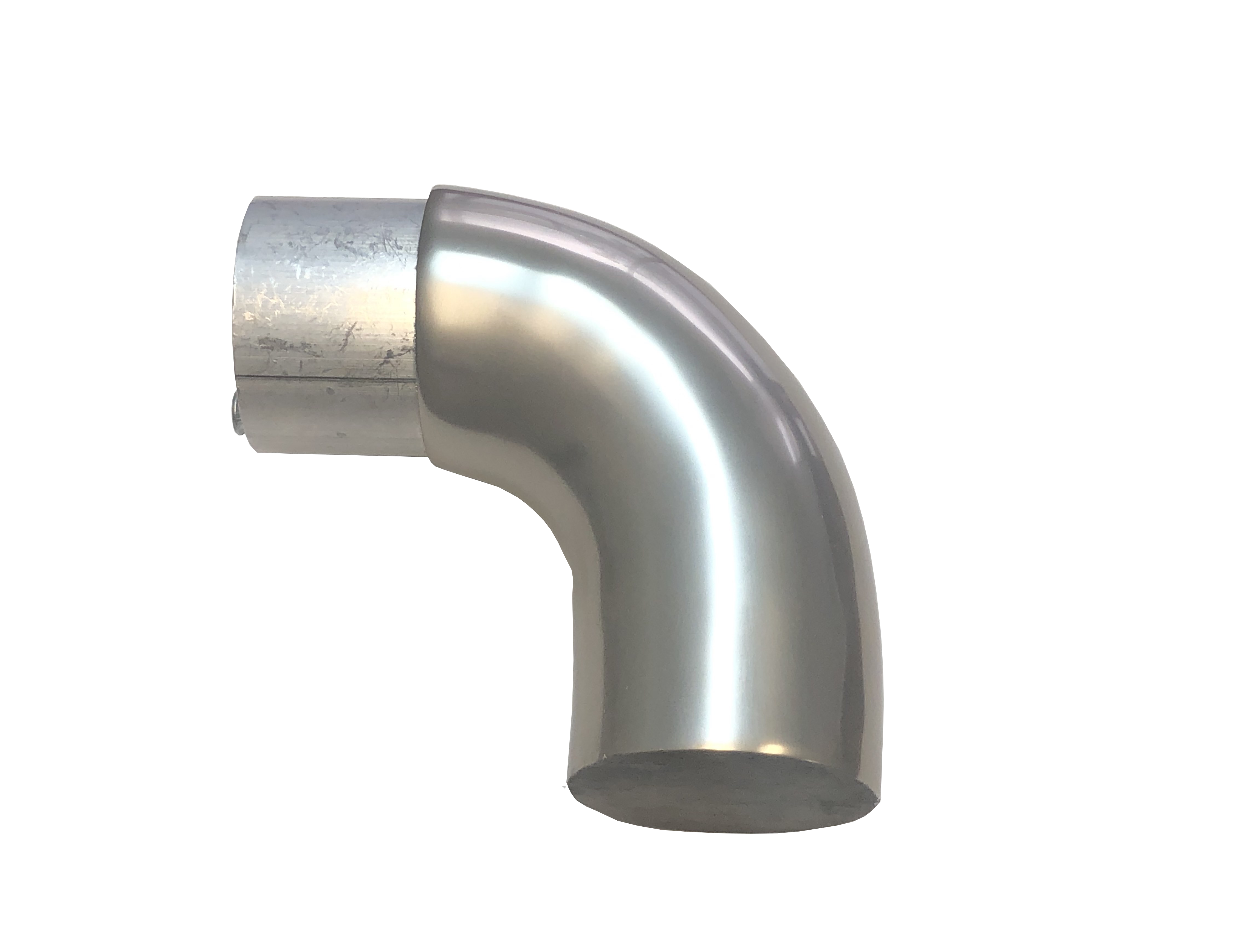 Silver Anodized Handrail Aluminum ADA Handrail Aluminum Wall Return 1.97″ Diameter