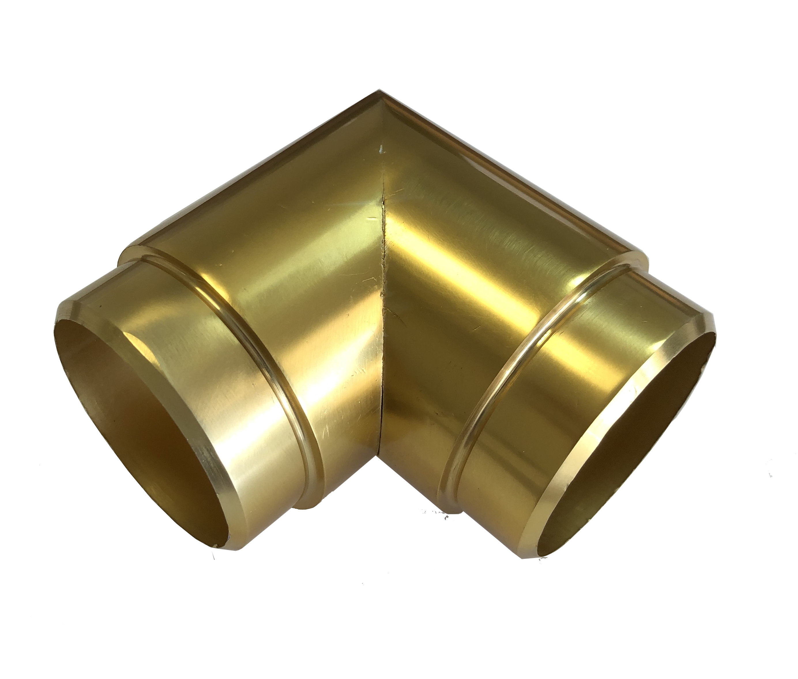 Gold Anodized Handrail Aluminum Angle 90° Handrail 1.97″ Diameter