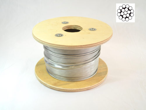 Wire rope 1/8 1 x 19 AISI 316 L