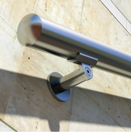 Anodized aluminum handrail stairs kit stainless steel look